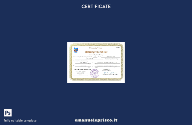 stile verificato Certificato di matrimonio della Repubblica Democratica del Cong
